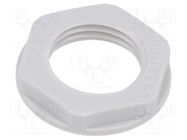 Nut; M16; polyamide; 22mm; light grey; Thread: metric; Pitch: 1.5 TE Connectivity