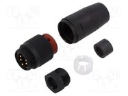 Connector: 7/8"; plug; male; PIN: 5; straight; for cable; IP67; 240V LUMBERG AUTOMATION