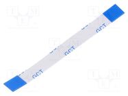 FFC tape; Cores: 8; Tape ph: 0.5mm; contacts on the same side GCT