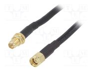 Cable; 5m; RP-SMA male,RP-SMA female; black; straight; 50Ω ONTECK