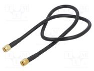 Cable; 0.5m; SMA male,both sides; black; straight; 50Ω ONTECK