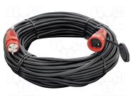 Extension lead; 3x2.5mm2; Sockets: 1; rubber; black; 40m; 16A KERG