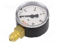 Manometer; 0÷25bar; G 1/4",bottom connection; 50mm; metal PNEUMAT