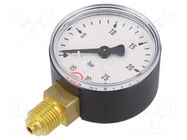 Manometer; 0÷25bar; G 1/4",bottom connection; 50mm; plastic PNEUMAT