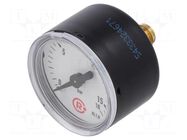 Manometer; 0÷25bar; G 1/4",bottom connection; 63mm; metal PNEUMAT