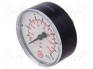 Manometer; 0÷10bar; 63mm; non-aggressive liquids,inert gases PNEUMAT