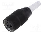 Connector: M25; plug; female; Plating: silver plated; 125V; 5A; IP40 BINDER