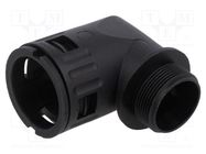 90° angled connector; Thread: metric,outside; polyamide 6; black 