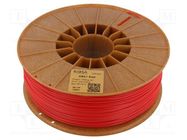 Filament: ABS+; 1.75mm; red; 230÷270°C; 1kg; Table temp: 80÷110°C ROSA 3D