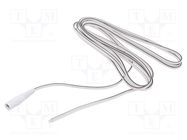 Cable; 2x0.5mm2; wires,DC 5,5/2,5 socket; straight; white; 2m WEST POL