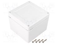 Enclosure: multipurpose; X: 105mm; Y: 105mm; Z: 60mm; ZP; ASA; white KRADEX