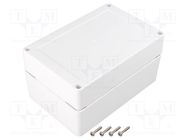 Enclosure: multipurpose; X: 150mm; Y: 100mm; Z: 75mm; ZP; ASA; white KRADEX