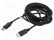 Cable; DisplayPort 1.4; DisplayPort plug,both sides; 2m; black Goobay