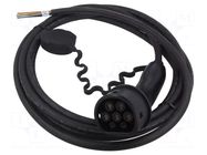 EMobility: cable; 1x0.5mm2,5x6mm2; 480VAC; 11kW; IP54; three-phase AMPHENOL