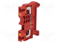 Splice terminal: rail; 0.14÷4mm2; ways: 1; terminals: 2; red; PT 