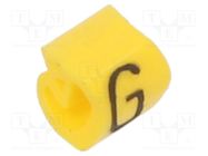 Markers; Marking: G; 1.3÷3mm; PVC; yellow; -30÷80°C; leaded; CLI C WEIDMÜLLER