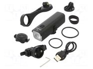 Torch: LED; IPX6; 200lm,400lm,1000lm; 1.5h; HighLine; bicycle MACTRONIC