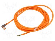 Connection lead; M12; PIN: 8; angled; 5m; plug; 30VAC; 2A; RKWT; IP67 LUMBERG AUTOMATION