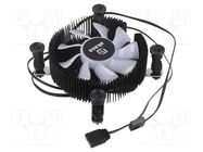 Heatsink: extruded; 12VDC; aluminium,copper; 47.2m3/h; H: 29.92mm Akasa