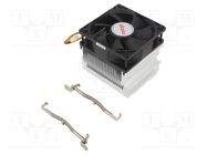 Heatsink: extruded; 12VDC; aluminium; 64.7m3/h; H: 77mm; W: 83mm Akasa