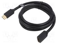 Cable; HDMI 2.0; HDMI socket,HDMI plug; PVC; Len: 1.5m; black VENTION