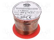 Coil wire; double coated enamelled; 1.6mm; 0.2kg; -65÷200°C INDEL