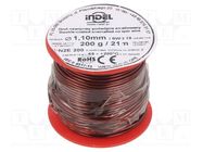 Coil wire; double coated enamelled; 1.1mm; 0.2kg; -65÷200°C INDEL