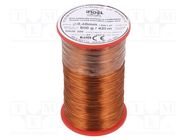 Coil wire; double coated enamelled; 0.4mm; 0.5kg; -65÷200°C INDEL