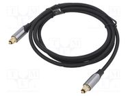 Cable; Toslink plug,both sides; 1.5m; Plating: gold-plated; black VENTION