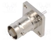 Connector: BNC; socket; female; straight; 50Ω; soldering; PTFE AMPHENOL RF