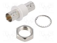 Adapter; BNC female,both sides; Insulation: PPO; 75Ω; brass; 2GHz AMPHENOL RF