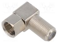 Adapter; F male,F female; Insulation: POM; 75Ω; brass; 2GHz AMPHENOL RF