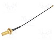 Cable; AMC female,SMA female; angled,straight; 0.1m AMPHENOL RF