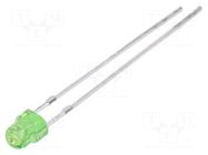 LED; green; 3mm; 1120÷1560mcd; 100°; Front: convex; 2.9÷3.4VDC OPTOSUPPLY