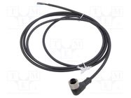 Connection lead; M12; PIN: 3; angled; 2m; plug; 4A; XZCP; -25÷70°C TELEMECANIQUE SENSORS