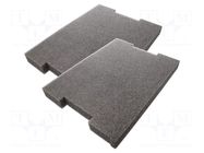 Foam insert; graphite; 433x315x40mm; 2pcs. LeanFoam