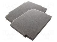 Foam insert; graphite; 386x286x40mm; 2pcs. LeanFoam