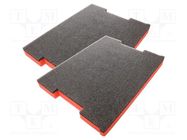 Foam insert; 433x315x40mm; Bosch,toolbox; 2pcs. LeanFoam