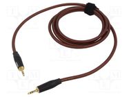 Cable; Jack 3.5mm 3pin plug,both sides; 2m; Plating: gold-plated TASKER