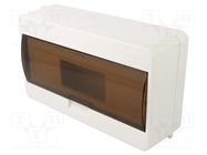 Enclosure: for modular components; IP40; white; No.of mod: 12 JONEX