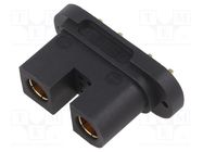 Plug; DC supply; QS; male; PIN: 6(4+2); for cable; soldering; black 