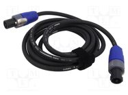 Cable; SpeakON female 2pin,both sides; 12m; black; Øcable: 8mm TASKER