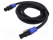 Cable; SpeakON female 4pin,both sides; 20m; black; Øcable: 10.8mm TASKER