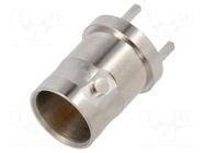 Connector: BNC; socket; female; straight; 75Ω; THT; on PCBs; PTFE AMPHENOL RF