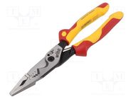 Pliers; insulated,universal; steel; 225mm; 1kVAC WIHA