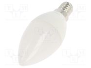 LED lamp; warm white; E14; 230VAC; 470lm; 4.7W; 180°; 3000K TOSHIBA LED LIGHTING