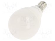 LED lamp; warm white; E14; 230VAC; 806lm; 7W; 180°; 3000K; CRImin: 80 TOSHIBA LED LIGHTING