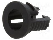 LED holder; 3mm; one-piece; black; UL94V-2; L: 5.1mm; Mat: polyamide BIVAR