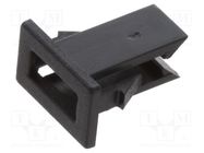 LED holder; one-piece; black; UL94V-2; L: 8.4mm; Mat: polyamide BIVAR