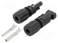 Connector: solar; plug; male + female; 30A; 1.5kV; IP67; for cable CONNFLY